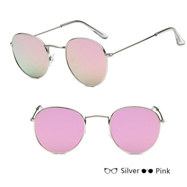 LeonLion Mirror Metal Sunglasses Women Vintage Brand Designer Flat Round Glasses UV400 Street Beat Oculos De Sol Gafas - 图片 56