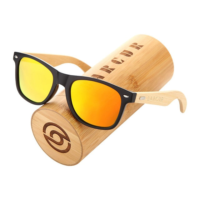BARCUR Polarized Bamboo Sunglasses Men Wooden Sun glasses Women Brand Original Wood Glasses Oculos de sol masculino - 图片 12