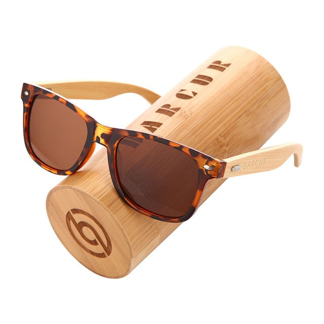 BARCUR Polarized Bamboo Sunglasses Men Wooden Sun glasses Women Brand Original Wood Glasses Oculos de sol masculino - 图片 30