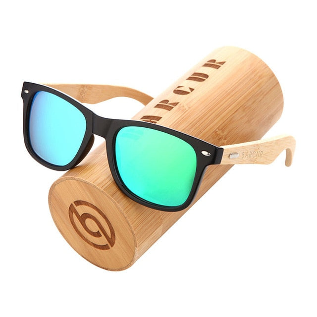 BARCUR Polarized Bamboo Sunglasses Men Wooden Sun glasses Women Brand Original Wood Glasses Oculos de sol masculino - 图片 13