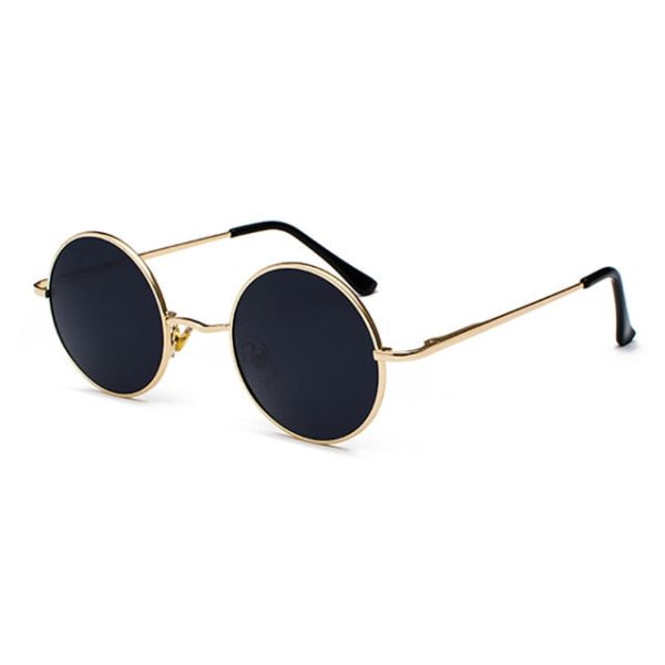 Retro Classic Vintage Round Polarized Sunglasses Men Brand Designer Sun Glasses Women Metal Frame Black lens Eyewear Driving - 图片 11