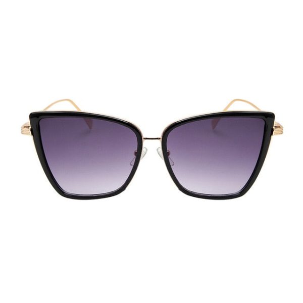 New Brand Designer Cateye Sunglasses Women Vintage Metal Glasses For Women Mirror Retro Lunette De Soleil Femme UV400 - 图片 11