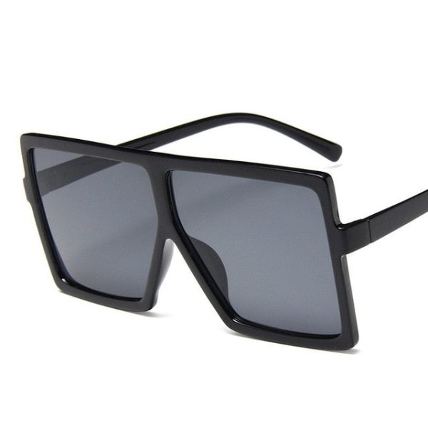 Plastic Oversized Women Sunglasses Square Brand Designer Big Frame Sunglasses For Female UV400 Sun Glasses oculos masculino - 图片 2