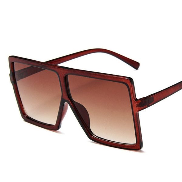 Plastic Oversized Women Sunglasses Square Brand Designer Big Frame Sunglasses For Female UV400 Sun Glasses oculos masculino - 图片 10