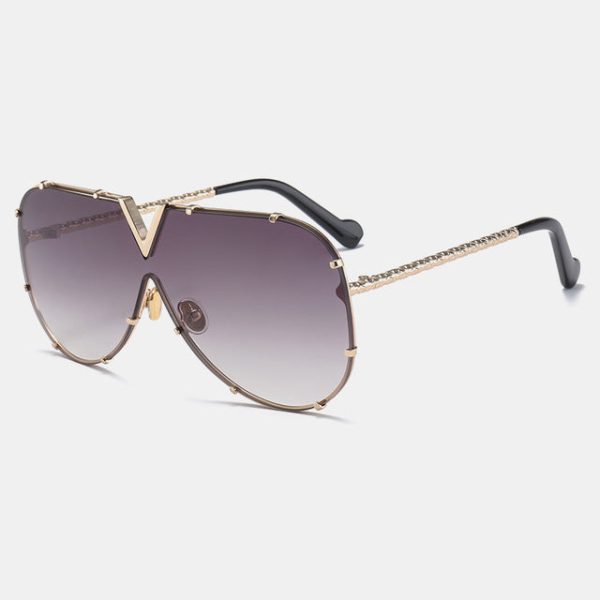 ROYAL GIRL 2020 New Sunglasses Men Women Brand Design Metal Frame Oversized Personality High Quality Unisex Sun Glasses MS678 - 图片 16