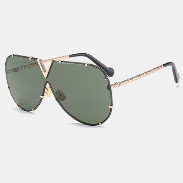 ROYAL GIRL 2020 New Sunglasses Men Women Brand Design Metal Frame Oversized Personality High Quality Unisex Sun Glasses MS678 - 图片 17