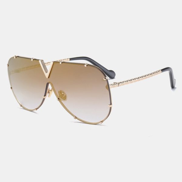 ROYAL GIRL 2020 New Sunglasses Men Women Brand Design Metal Frame Oversized Personality High Quality Unisex Sun Glasses MS678 - 图片 5