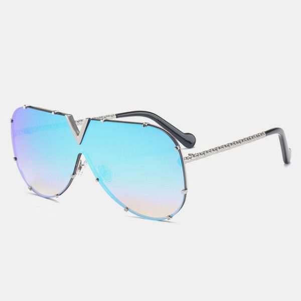ROYAL GIRL 2020 New Sunglasses Men Women Brand Design Metal Frame Oversized Personality High Quality Unisex Sun Glasses MS678 - 图片 20