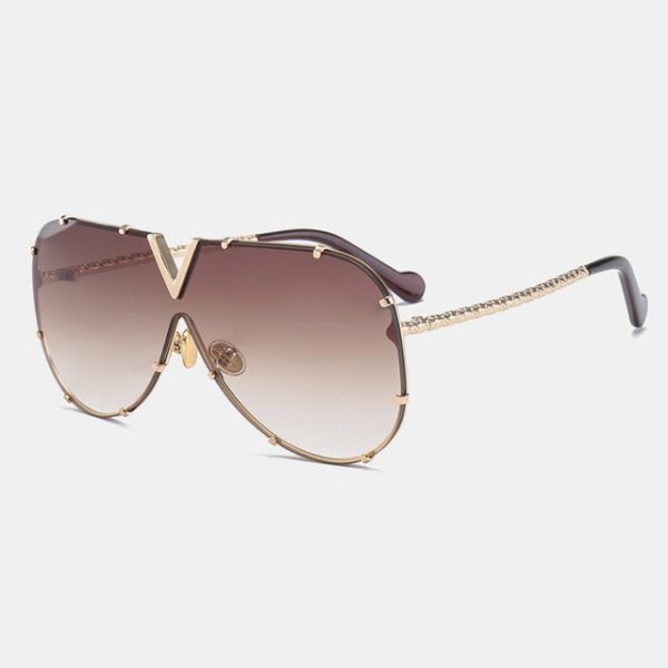 ROYAL GIRL 2020 New Sunglasses Men Women Brand Design Metal Frame Oversized Personality High Quality Unisex Sun Glasses MS678 - 图片 4