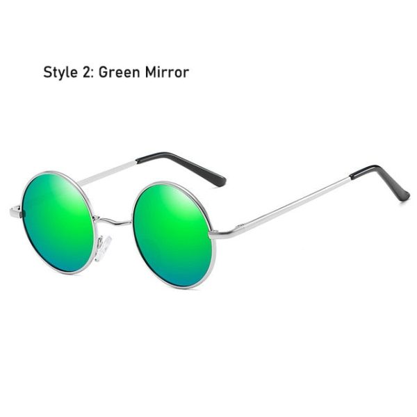 Retro Classic Vintage Round Polarized Sunglasses Men Brand Designer Sun Glasses Women Metal Frame Black lens Eyewear Driving - 图片 22