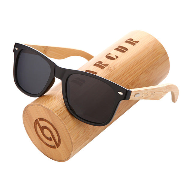 BARCUR Polarized Bamboo Sunglasses Men Wooden Sun glasses Women Brand Original Wood Glasses Oculos de sol masculino - 图片 11