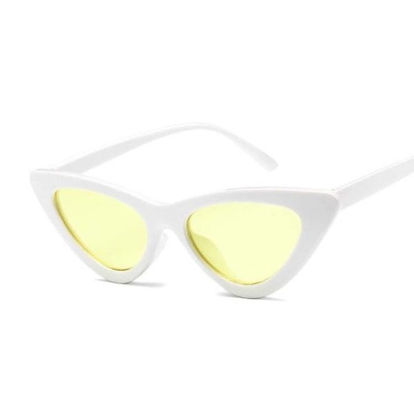 New Retro Fashion Sunglasses Women Brand Designer Vintage Cat Eye Black White Sun Glasses Female Lady UV400 Oculos - 图片 46