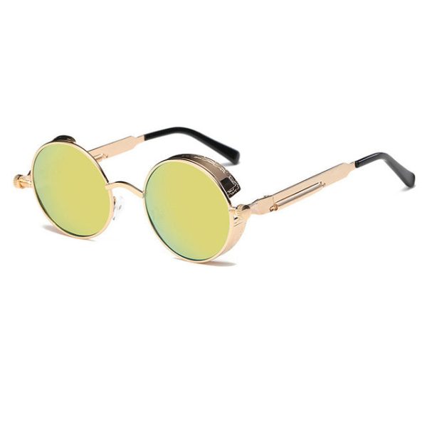 Metal Round Steampunk Sunglasses Men Women Fashion Glasses Brand Designer Retro Frame Vintage Sunglasses High Quality UV400 - 图片 23
