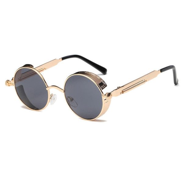 Metal Round Steampunk Sunglasses Men Women Fashion Glasses Brand Designer Retro Frame Vintage Sunglasses High Quality UV400 - 图片 22