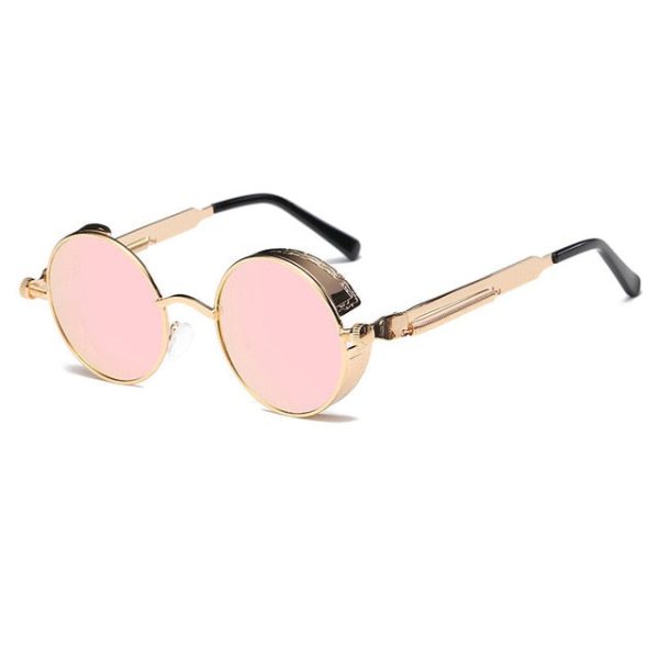 Metal Round Steampunk Sunglasses Men Women Fashion Glasses Brand Designer Retro Frame Vintage Sunglasses High Quality UV400 - 图片 38