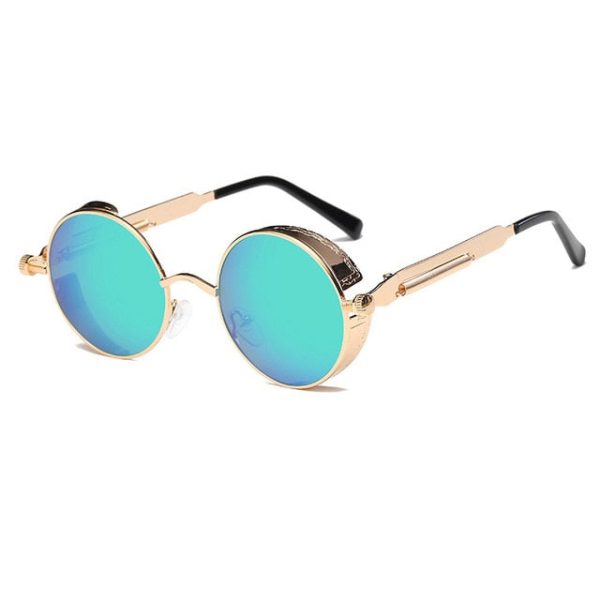 Metal Round Steampunk Sunglasses Men Women Fashion Glasses Brand Designer Retro Frame Vintage Sunglasses High Quality UV400 - 图片 7