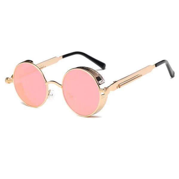 Metal Round Steampunk Sunglasses Men Women Fashion Glasses Brand Designer Retro Frame Vintage Sunglasses High Quality UV400 - 图片 40
