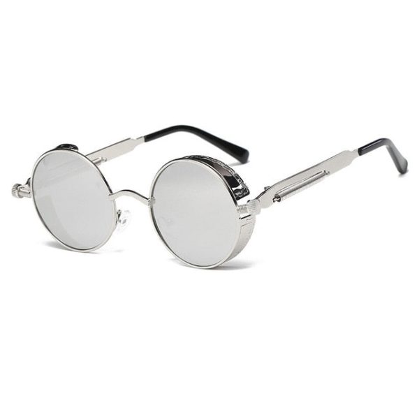 Metal Round Steampunk Sunglasses Men Women Fashion Glasses Brand Designer Retro Frame Vintage Sunglasses High Quality UV400 - 图片 31