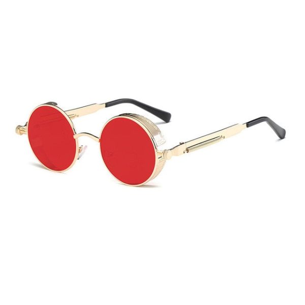 Metal Round Steampunk Sunglasses Men Women Fashion Glasses Brand Designer Retro Frame Vintage Sunglasses High Quality UV400 - 图片 12