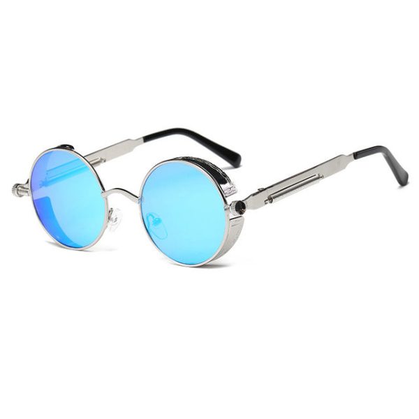 Metal Round Steampunk Sunglasses Men Women Fashion Glasses Brand Designer Retro Frame Vintage Sunglasses High Quality UV400 - 图片 33
