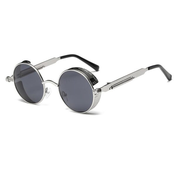 Metal Round Steampunk Sunglasses Men Women Fashion Glasses Brand Designer Retro Frame Vintage Sunglasses High Quality UV400 - 图片 20
