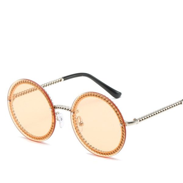 Brand Round Sunglasses Women Luxury Rimless Feamle Shades Europe Popular Ins Sun glasses lunettes de sol femme - 图片 8