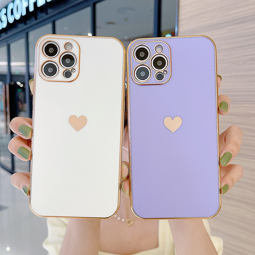 Love Heart Full Cover iPhone Case - 图片 6