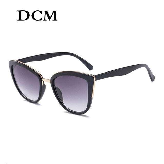 DCM Cateye Sunglasses Women Vintage Gradient Glasses Retro Cat eye Sun glasses Female Eyewear UV400 - 图片 5