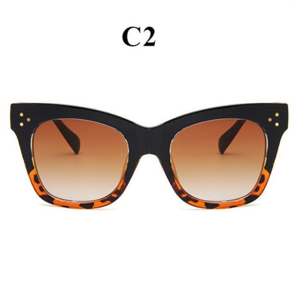 Oulylan Classic Cat Eye Sunglasses Women Vintage Oversized Gradient Sun Glasses Shades Female Luxury Designer UV400 Sunglass - 图片 7