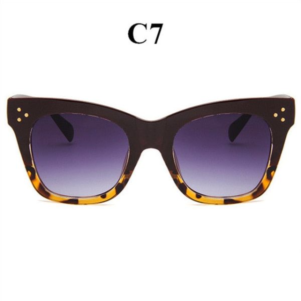 Oulylan Classic Cat Eye Sunglasses Women Vintage Oversized Gradient Sun Glasses Shades Female Luxury Designer UV400 Sunglass - 图片 11