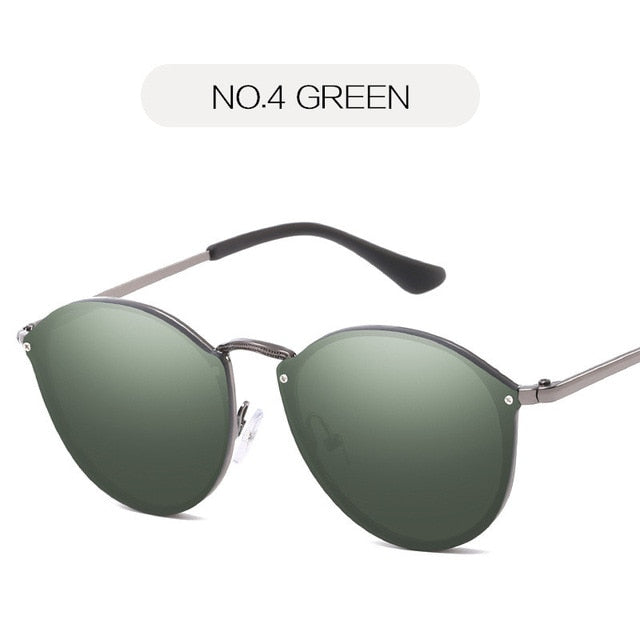NYWOOH Cat Eye Sunglasses Women Luxury Coating Mirror Sun Glasses Female Retro Rimless Metal Eyewear UV400 - 图片 19