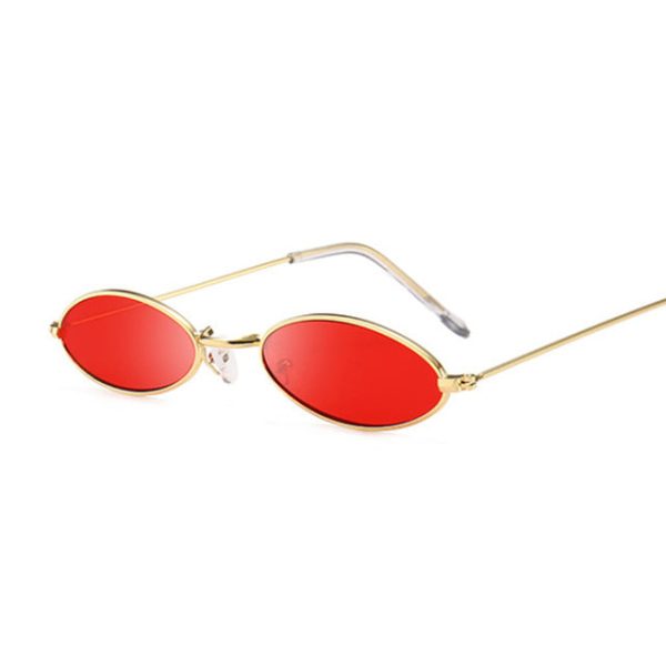 Retro Small Oval Sunglasses Women Female Vintage Hip Hop Balck Glasses Retro Sunglass lady Luxury Brand Eyewear - 图片 4