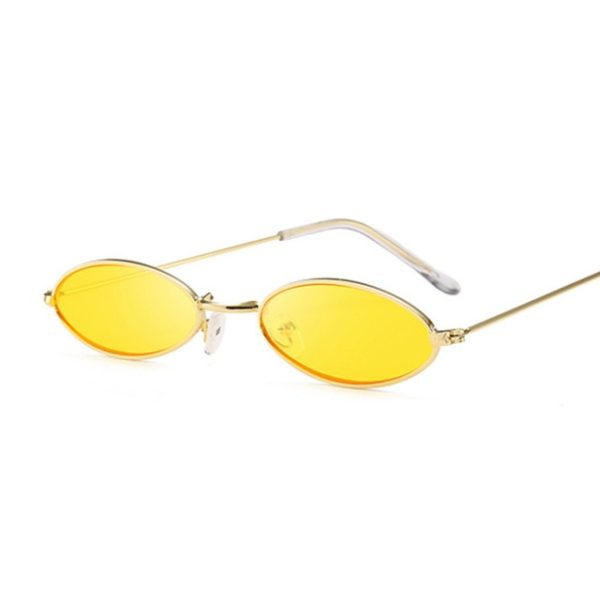 Retro Small Oval Sunglasses Women Female Vintage Hip Hop Balck Glasses Retro Sunglass lady Luxury Brand Eyewear - 图片 14