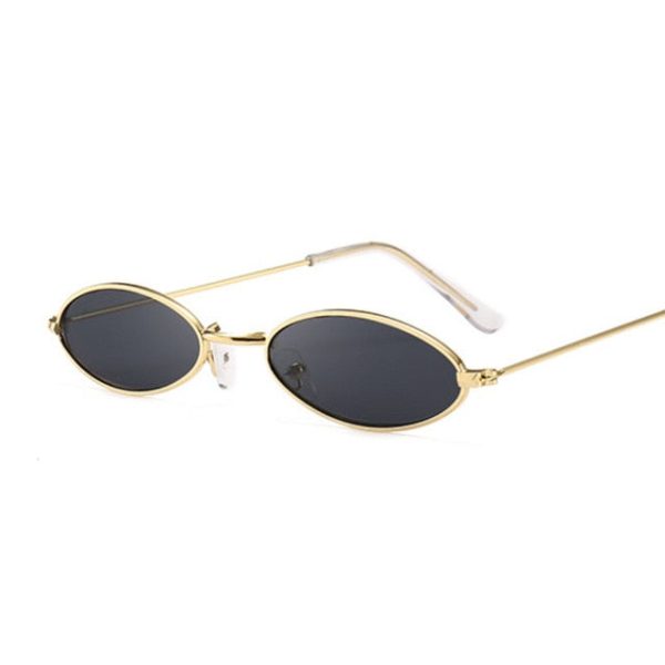 Retro Small Oval Sunglasses Women Female Vintage Hip Hop Balck Glasses Retro Sunglass lady Luxury Brand Eyewear - 图片 7