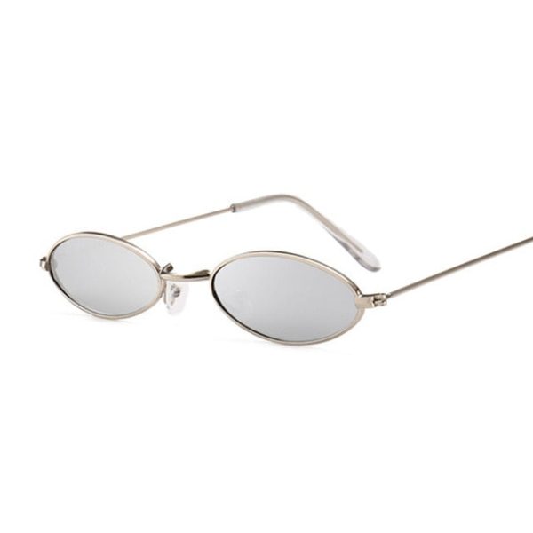 Retro Small Oval Sunglasses Women Female Vintage Hip Hop Balck Glasses Retro Sunglass lady Luxury Brand Eyewear - 图片 6