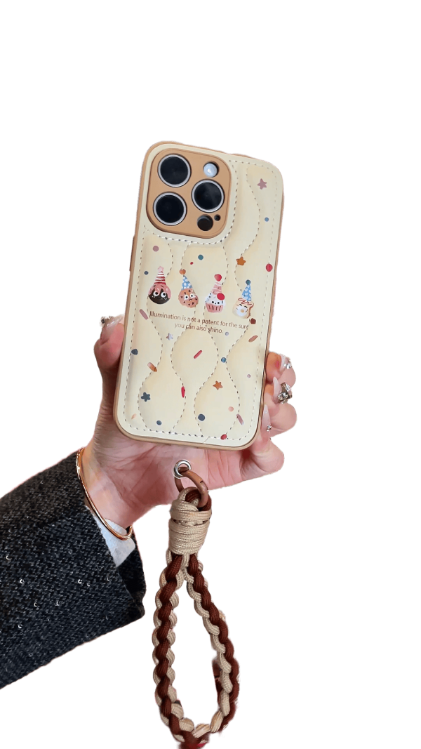 Feather-light Cozy: Chic Cookie-Inspired iPhone Case for Trendsetters