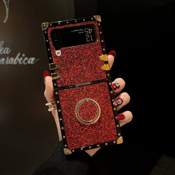 Samsung Galaxy Z Flip6/5/4/3 5G Square Case "Ruby Ring" - 图片 7