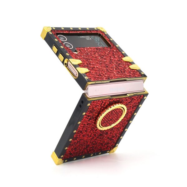 Samsung Galaxy Z Flip6/5/4/3 5G Square Case "Ruby Ring" - 图片 5