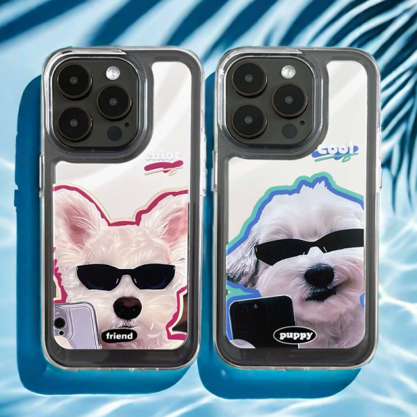 Mirror iPhone Case | Couple Dogs Self-Timer (Buy 2 and get 50% off one) - 图片 2