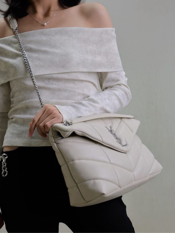 SL LOULOU MEDIUM PUFFER BAG - 图片 19