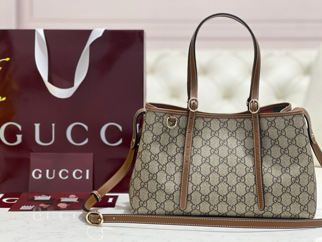 GG EMBLEM SMALL TOTE BAG - 图片 2