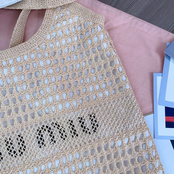 MIU M WOVEN FABRIC TOTE BAG - 图片 7