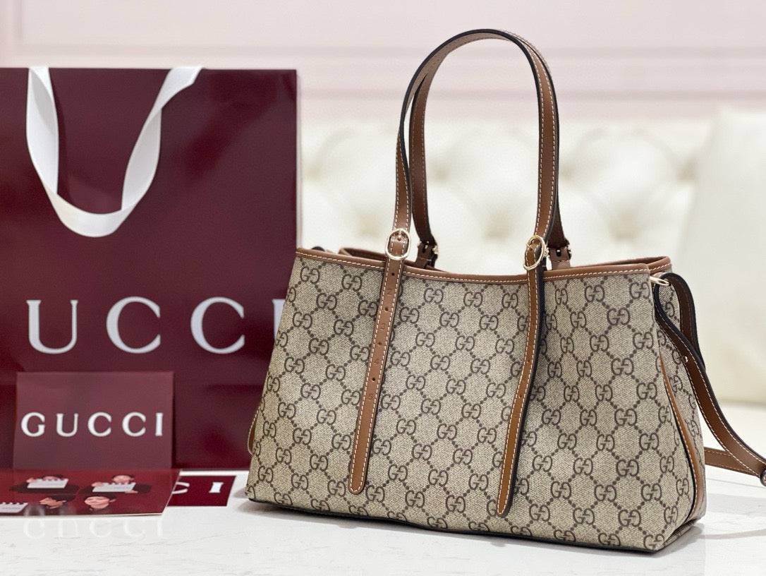 GG EMBLEM SMALL TOTE BAG - 图片 3