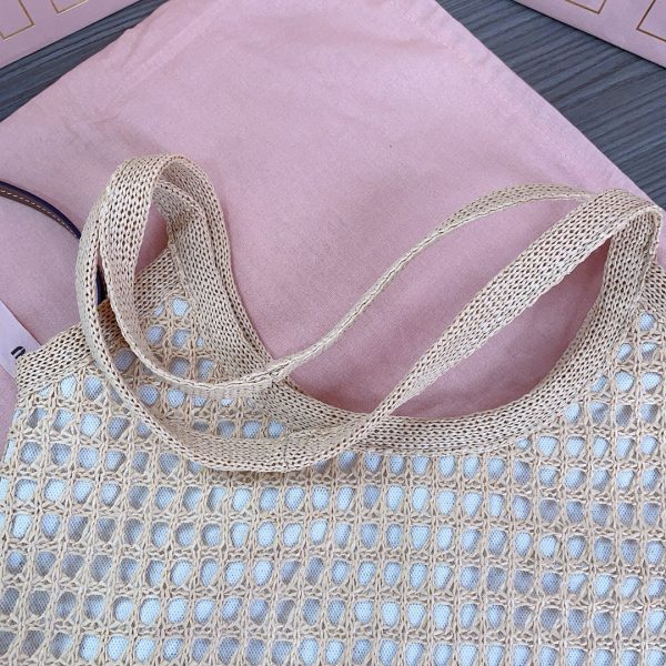 MIU M WOVEN FABRIC TOTE BAG - 图片 8
