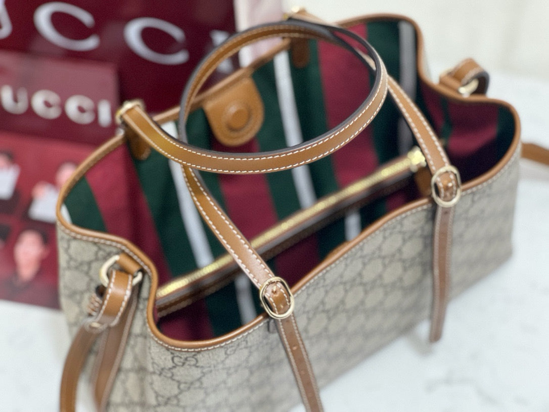 GG EMBLEM SMALL TOTE BAG - 图片 6