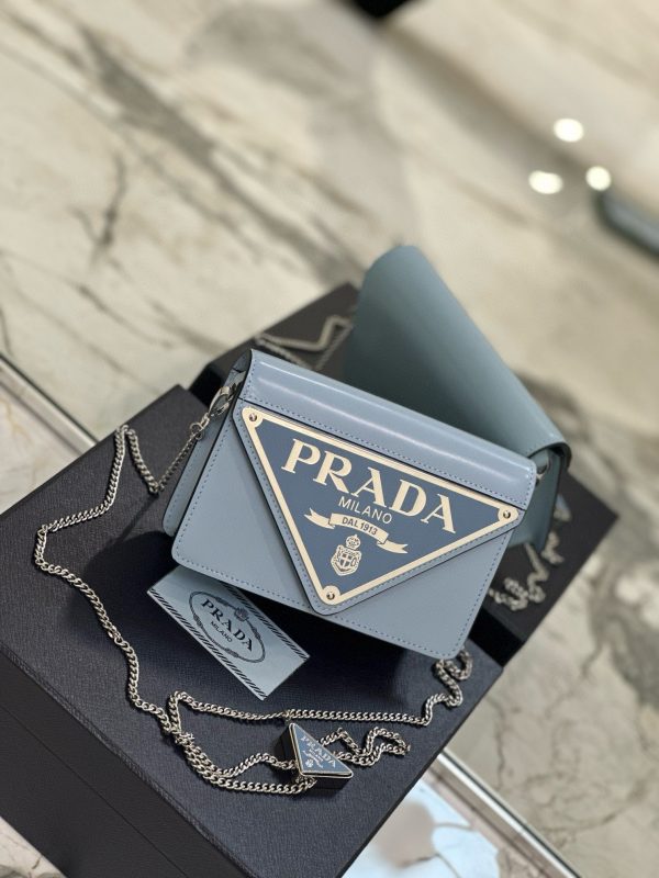 PD TRIANGLE LOGO BUFFED SHOULDER BAG - 图片 3