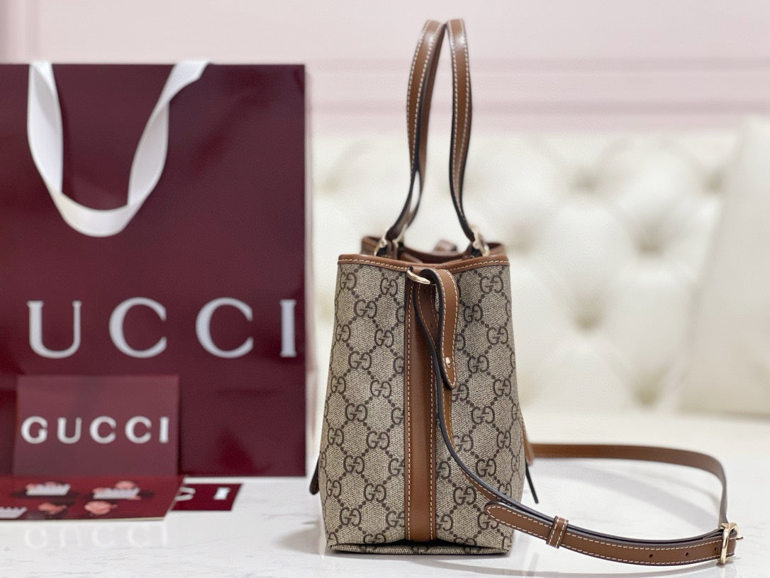 GG EMBLEM SMALL TOTE BAG - 图片 4