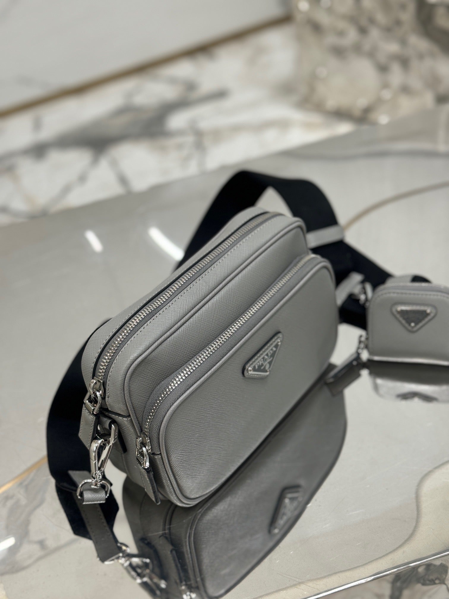 PD SAFFIANO LEATHER SHOULDER BAG - 图片 6