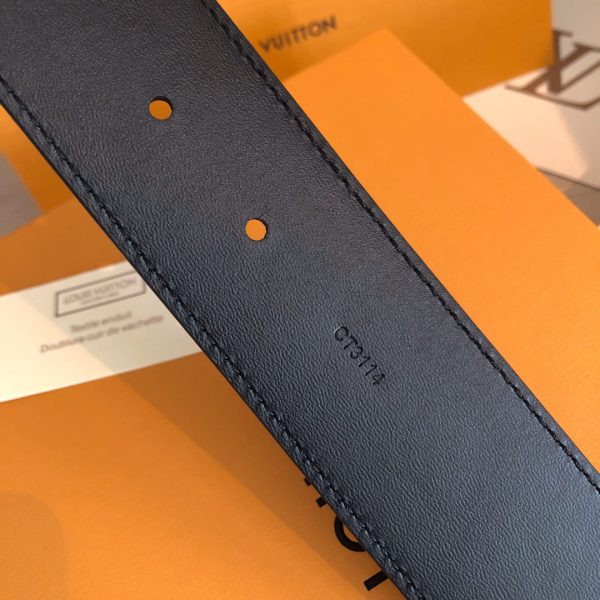 LOU INITIALS 40MM MATTE BLACK BELT - 图片 4