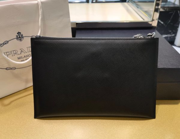 PD Re-Nylon and Saffiano leather pouch - 图片 3